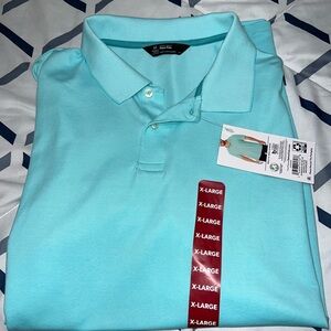 Haggar Men's Light Blue Polo Shirt - X-Large